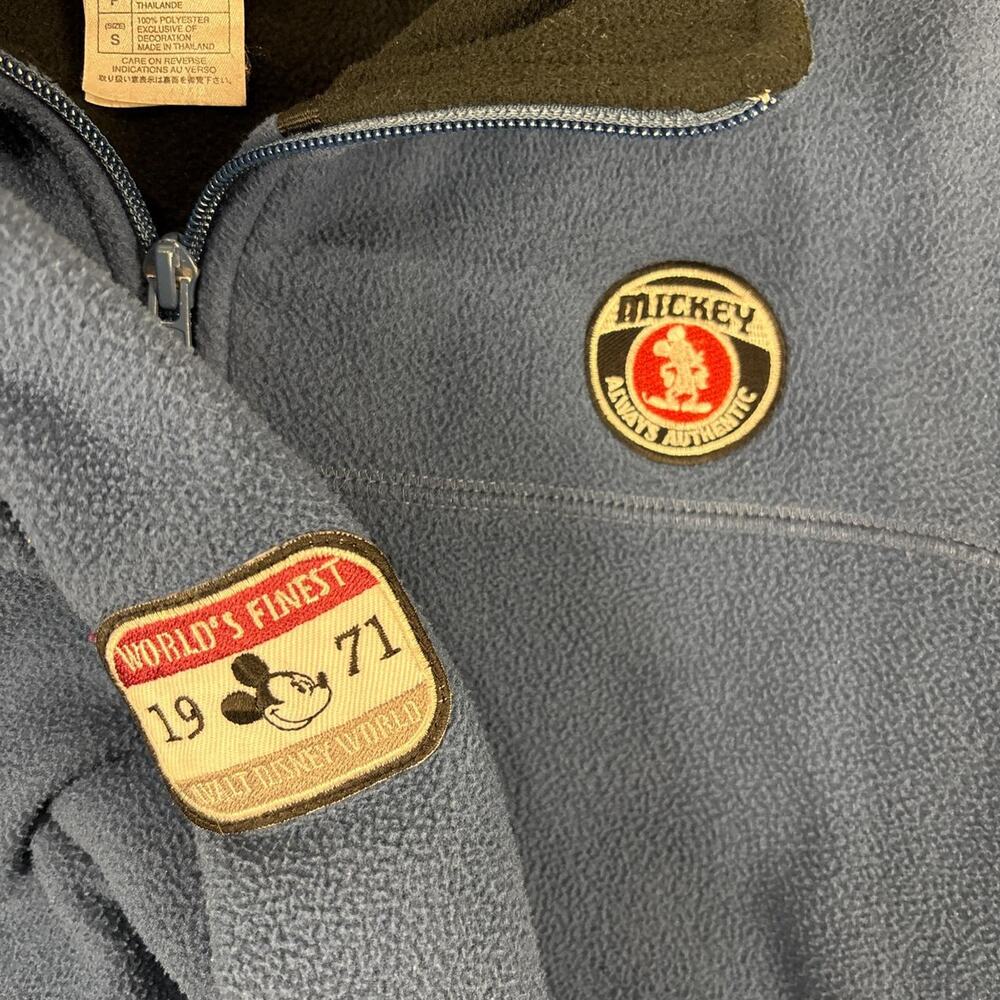 Walt Disney World Mickey Mouse Mens Full Zip Fleece Pull Over Sweat Shirt Size S - Picture 6 of 8